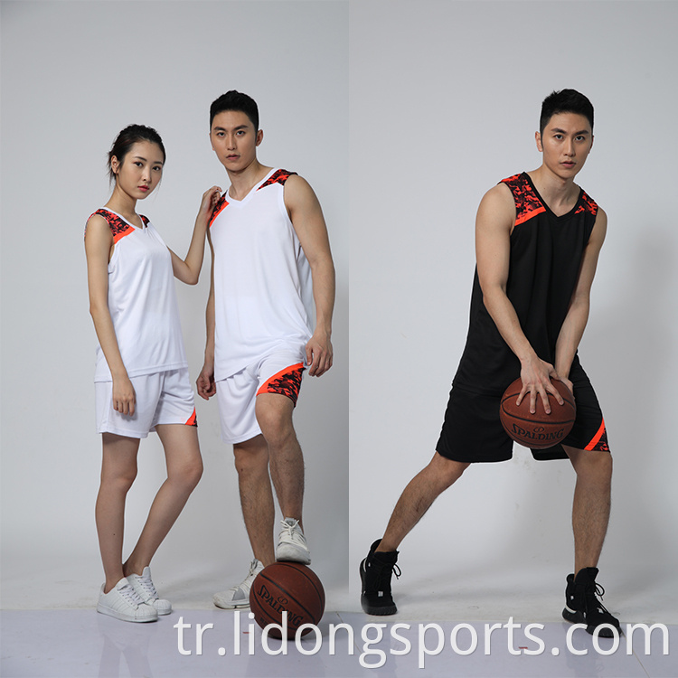 Sade Gençlik Basketbol Üniformaları Erkekler İçin Toptan Boş Basketbol Formaları